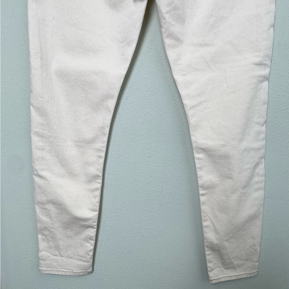 NWT Loft Cream Button Front High Waist Skinny Ankle Jeans Size 29/8 - Picture 8 of 12